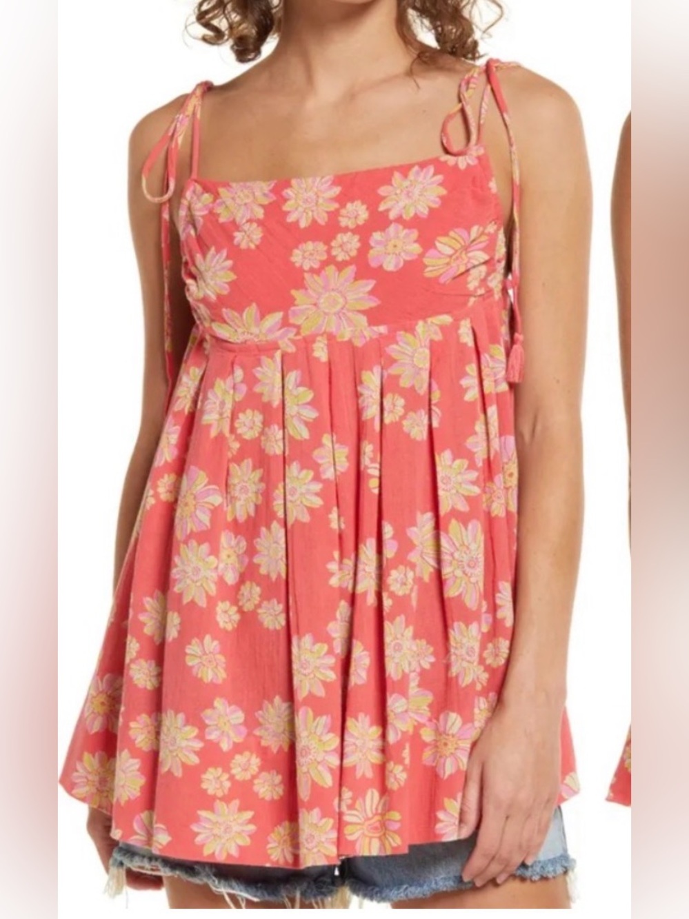 Free People Molly floral tunic tank, XS